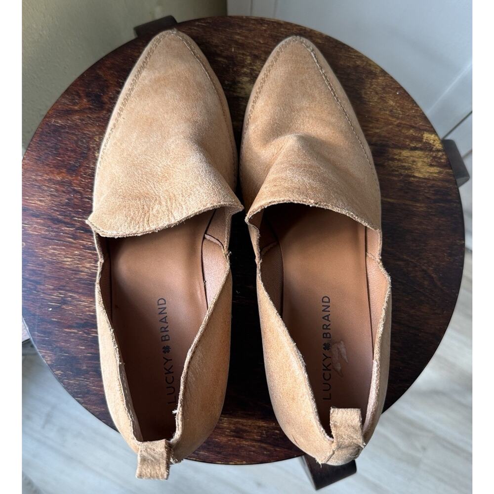 Lucky Brand Tan Leather Pointed-Toe Mules - Picture 5 of 8